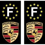 2 stickers autocollant plaque dimmatriculation noir porsche 2 stickers autocollant plaque dimmatriculation noir porsche