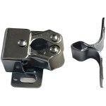 Loqueteau - 2 syst�mes de fermeture - chrome - entraxe 25 mm