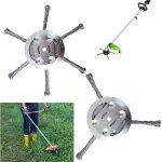 2 t�tes de coupe en fil acier pour d�broussailleuse brosse d�sherbeuse pour jardin (3 t�tes + 6 lames) ...