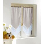 Voilages bicolores - douceur dinterieur - 160x60cm - passants - polyester