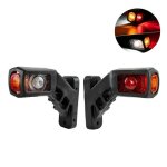 2 x 12v led ambre rouge blanc feux de gabarit camion remorque chassis