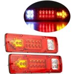 2 x 12v led feux lampes arrieres camion remorque fourgon caravane camper * 19 led