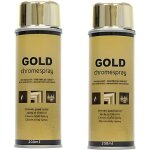 Peinture aérosol - chrome or doré - 2 x 200 ml - effet miroir - séchage rapide Peinture aérosol - chrome or doré - 2 x 200 ml - effet miroir - séchage rapide