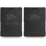 2 x carte mmoire memory card 128mo noir pour console ps2 playstation2