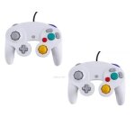 2 x manette pour nintendo wii wii u et gamecube - blanc