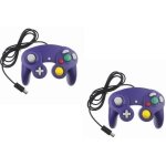 2 x manette pour nintendo wii wii u et gamecube - violet