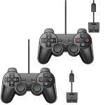 2 x manette pour playstation 2 ps2 joypad shock - 140 m - compatible ps2 ps2 slim ps two ps1 psx - - ...