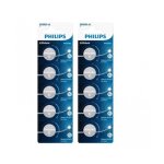 2 x philips cr2025 blister de 5 piles -