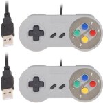 2 x retro super nintendo snes usb console manette de jeu pour win mac sf pc gamepads