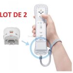 2 x wii motion plus pour manette wiimote nintendo wii - blanc