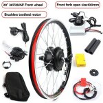 20 36v 250w kit de conversion du moteur du moyeu de roue avant du vélo électrique ebike conversion 20 36v 250w kit de conversion du moteur du moyeu de roue avant du vélo électrique ebike conversion
