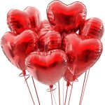 20 ballon coeur rouge h�lium d�coration romantique pour la saint valentin d�co fian�ailles et mariage ...