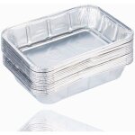 20 barquettes aluminium jetables 14x19 cm ? coupelles de r�cup�ration graisse pour grill & barbecue