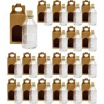 20 bouteilles en verre de 100 ml avec bouchon en li�ge et 20 bo�tes - id�ales pour la d�coration mariage ...
