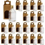 20 bouteilles en verre de 100 ml avec bouchon en lige et 20 botes - idales pour la dcoration mariages ...