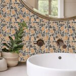 20 feuilles stickers carrelage cuisine salle de bain d�cor sticker muraux imperm�able adhesif carreaux ...