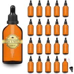 20 flacons ambrs 100 ml avec pipette en verre huiles essentielles cosmtiques