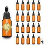 20 flacons ambrs 30 ml avec pipette en verre huiles essentielles cosmtiques