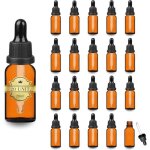 20 flacons ambrs 20 ml avec pipette en verre huiles essentielles cosmtiques mdicaments