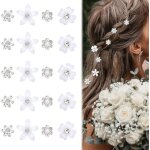 20 mini pinces � cheveux fleuries avec strass pour mariages accessoires coiffure