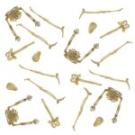 20 os squelette humain déco plastique 9cm beige - decors de table halloween 20 os squelette humain déco plastique 9cm beige - decors de table halloween
