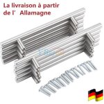 20 pcs t - barre poigne de meuble cuisine inox bton tous les entraxes
