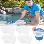 20 pcs chaussettes de skimmer de piscinepool skimmer socks filtres en tissu de nylon �lastiquepour peuvent ...