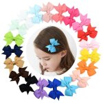 20 pcs cheveux n ruban bowknot cheveux cheveux barrettes pour bb filles