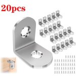 20 pi�ces �querre de fixation metal 20x20mm �querre dassemblage inox avec 40pi�ces vis pour la fixation ...