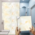 20 pice stickers carrelage impermable adhesif 15x15cm cuisine salle de bain beige jaune mural carreaux ...