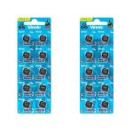 20 piles ag10 vinnic / l1131 / lr1130 / 189 / v10ga / rw89 / d189 -
