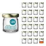 25 pots à confiture en verre vides 40ml - bocaux en verre petit pots bocaux pour conserves et confitures ... 25 pots à confiture en verre vides 40ml - bocaux en verre petit pots bocaux pour conserves et confitures ...