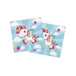 20 serviettes en papier licorne 33x33cm