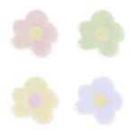 20 serviettes de table jetable cocktail papier fleurs 26cm pastel multicolore
