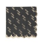20 serviettes de table jetable papier bonne ann�e venise 24cm noir