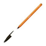 Stylos bille - bic - orange noir - pointe fine - encre noire - lot de 20