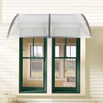 200 * 96cm auvent - marquise de porte en polycarbonate matriel en aluminium
