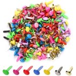 200 pices mini brads attaches parisiennes  tte mtal ronde multicolore brads 8mm x 12mm pour scrapbooking ...