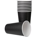 200 x gobelets  caf jetables en carton noir eco 180ml (7oz) pour les boissons chaudes et froides.