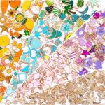Breloque pour bracelet - mixte - 200pcs - mail color - alliage de zinc - durable et brillant