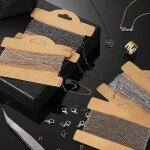 200pcs cha�nes de fabrication de bijoux kit de cha�nes de collier cha�ne de c�ble plaqu�e avec fermoir ...