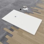 200x100 cm receveur de douche en r�sine extra - plat blanc 200 x 100 x 6 cm