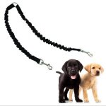 2018 rglable double main libre chien laisse corde coupleur deux