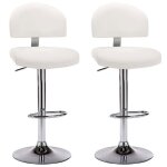 Neuf 2026 chic chaises de bar sweety tabourets haute set de 2 blanc similicuir 43x47x(98 - 119) cm ccc1303 ...