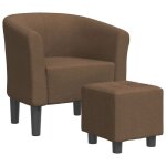 Neuf 2026 chic chaise cabriolet sweety fauteuil simple max. charge 110 kg avec repose - piedmarron tissu ...