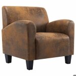 Neuf 2026 chic chaise de canap� sweety fauteuil 1 place marron 70x69x72 cm similicuir ff5414