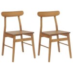Neuf 2026 chic chaises � manger 2 pcs sweety siege cuisine naturel 43x445x77 cm ccc3053