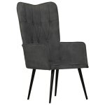 Neuf 2026 chic chaise � oreilles sweety si�ge bien rembourr� noir toile 55x41x97 cm ff5490