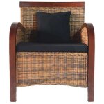 Neuf 2026 chic chaise simple sweety fauteuil de salon 1 place rotin tiss� � la main 67x70x80 cm ff4352 ...