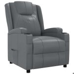 Neuf 2026 chic fauteuil inclinable r�glable sweety inclinaison manuelle gris similicuir 75x88x100 cm ...